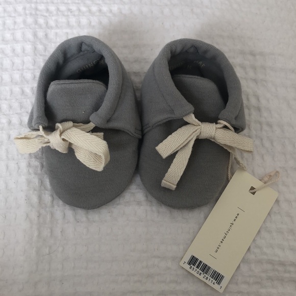 Quincy Mae Dusty Blue Baby Booties - Picture 2 of 5